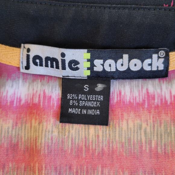 Jamie Sadock Polo Shirt Womens Small Black Pink Sleeveless Golf Tennis - Picture 3 of 7